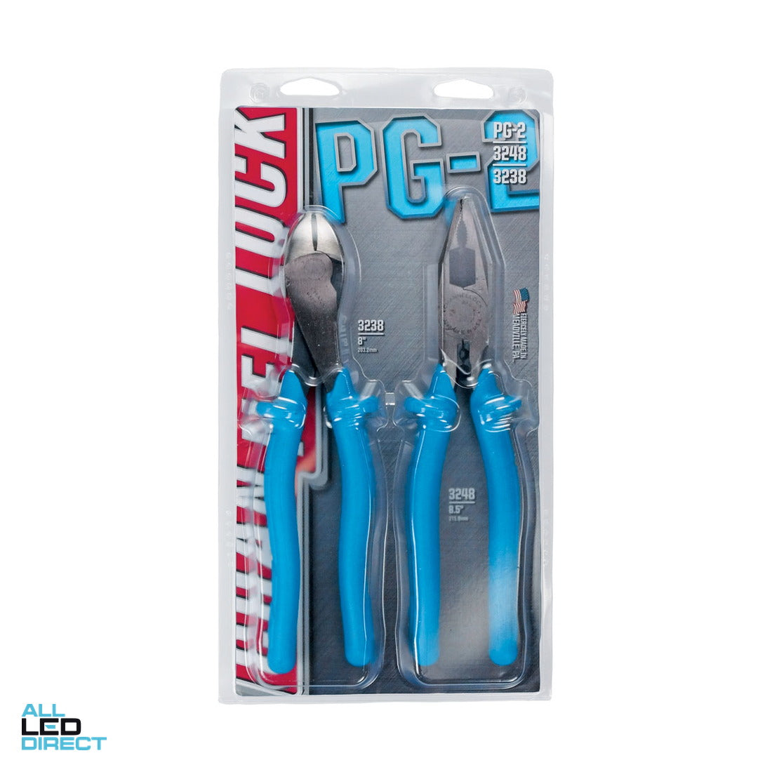 Sutton Tools Channellock Combo Pack Containing 200mm Diagonal Pliers & 216mm Linesman Pliers