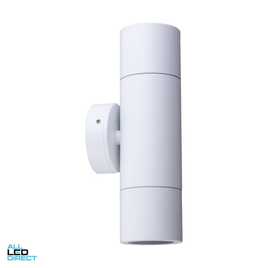 CLA Wall Light GU10 x 2 Pillar Up/Down IP65 White (Less Lamps) ALL LED Direct