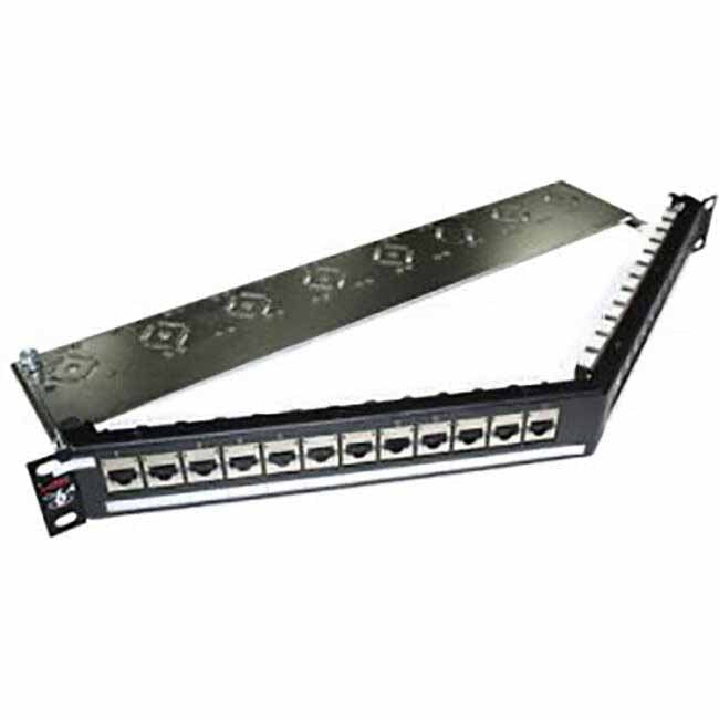 Molex Powercat 6A Shielded 2U 48 Port Angled Patch Panel