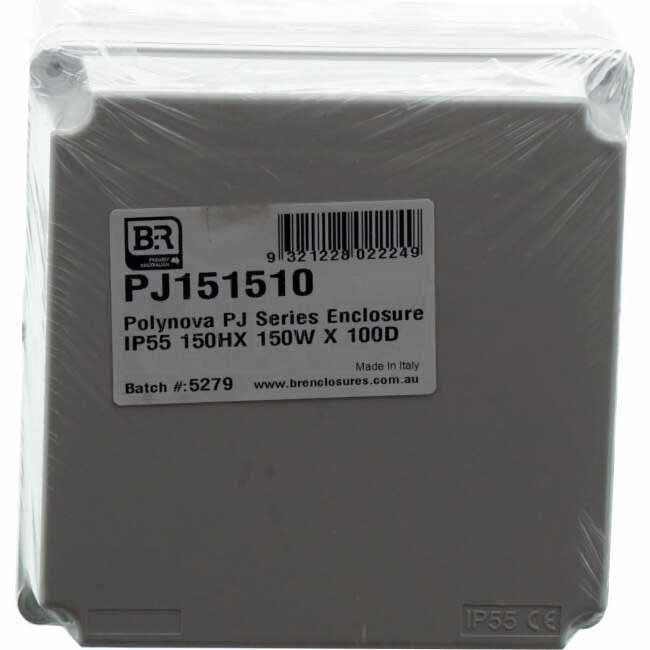 B&R POLYNOVA PJ 150mm W x 150mm H x 100mm D Square Adaptable Box With Opaque Lid