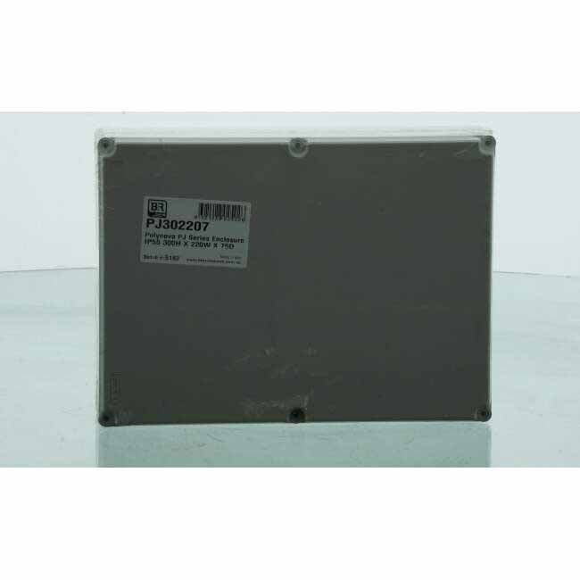 B&R POLYNOVA PJ 300mm W x 220mm H x 75mm D Rectangle Adaptable Box With Opaque Lid