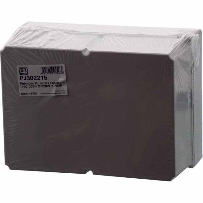 B&R POLYNOVA PJ 300mm W x 220mm H x 150mm D Rectangle Adaptable Box With Opaque Lid