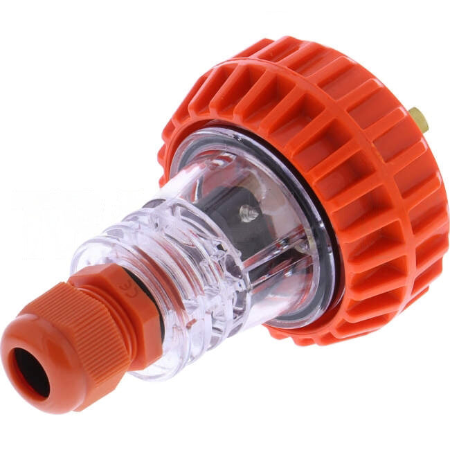 GEN3 15 Amp Single Phase 3 Flat Pins IP66 Straight Industrial Plug Orange