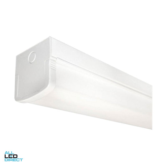 Pierlite NIPPER 2 x 36 W 1200 mm Fluorescent Wide Body Diffused Batten Complete With T8 Tubes 4000 K