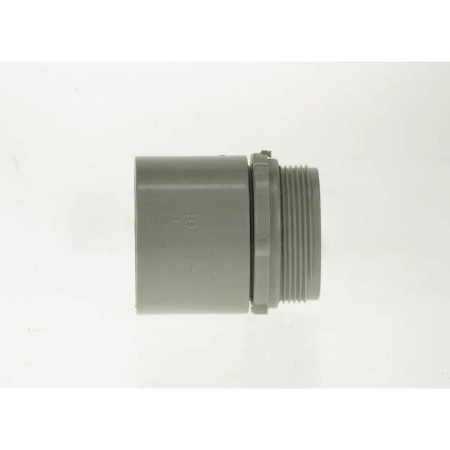 GTS 40mm Conduit Adaptor Plain to Screw with Locknut