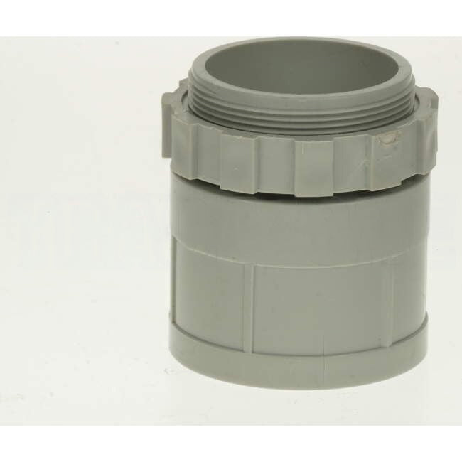 GTS 50mm Conduit Adaptor Plain to Screw with Locknut