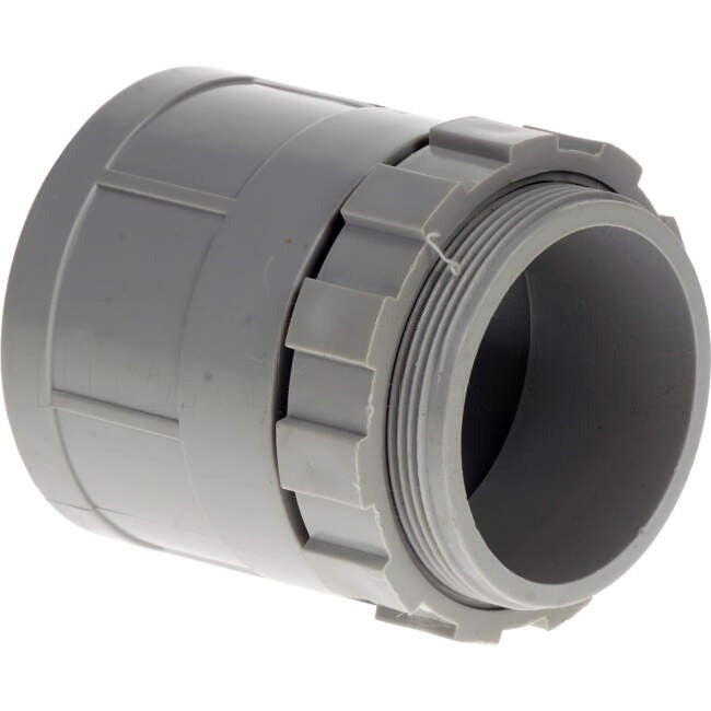 GTS 50mm Conduit Adaptor Plain to Screw with Locknut