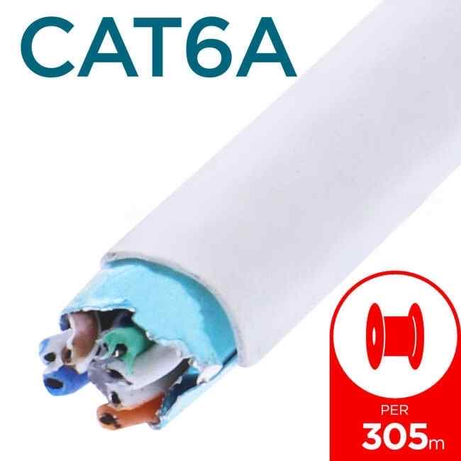 Panduit CAT6A U/UTP LSZH-3 Copper Cable White 305 Metre Dispenser Box - Default Title (PUL6AV04WHEG)