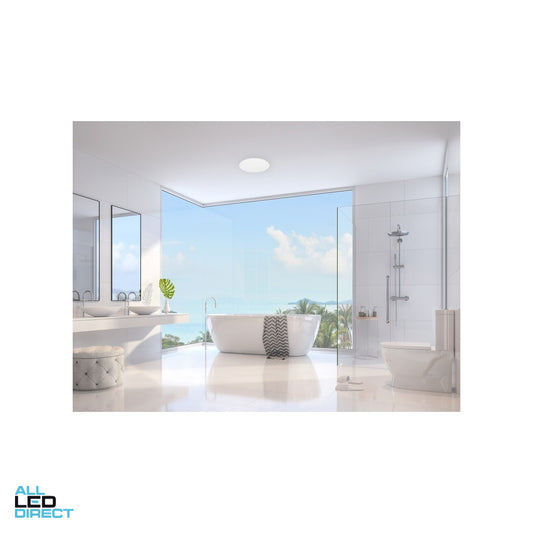 Ventair 328mm AIRBUS Round DC Exhaust Fan System White ALL LED Direct