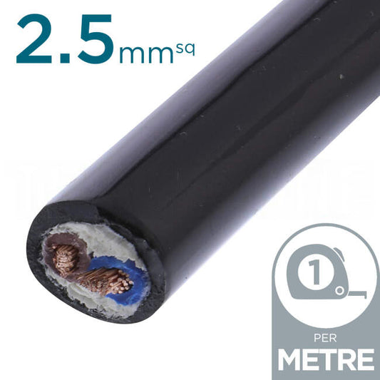 Enphase 2.5mm Q Cable 2 Core Single Phase With No Connectors Per Metre