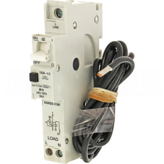 CBI Heinemann 16 Amp Residual Current Device RCD Curve 2 C2QF10 Busbar Mount 1 Pole 6kA 30mA