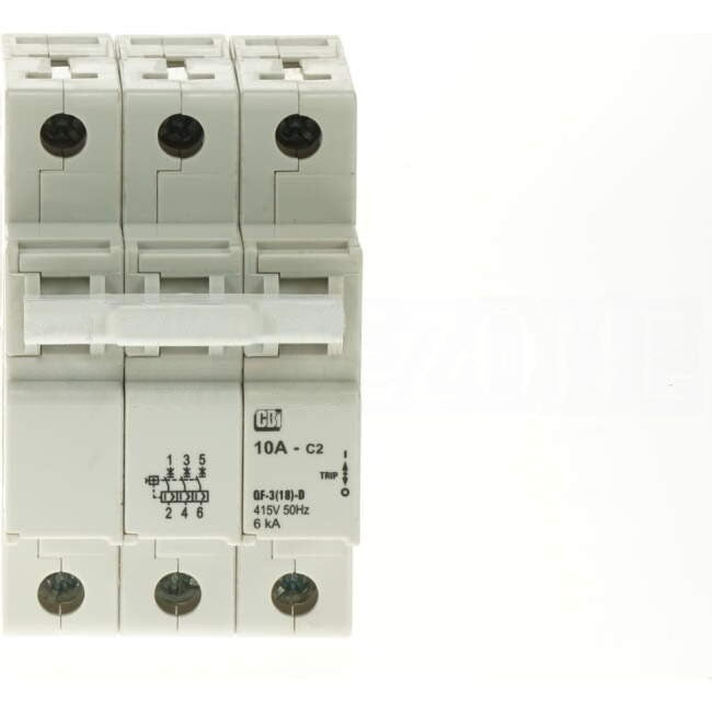 CBI Heinemann 10 Amp Miniature Circuit Breaker MCB Curve 2 3 Pole 6kA