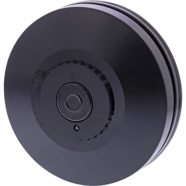 Red Smoke Alarms Surface Mounted Wireless Photoelectric Smoke Alarm with 10 Year Lithium Battery Back Up-Interconnect Black