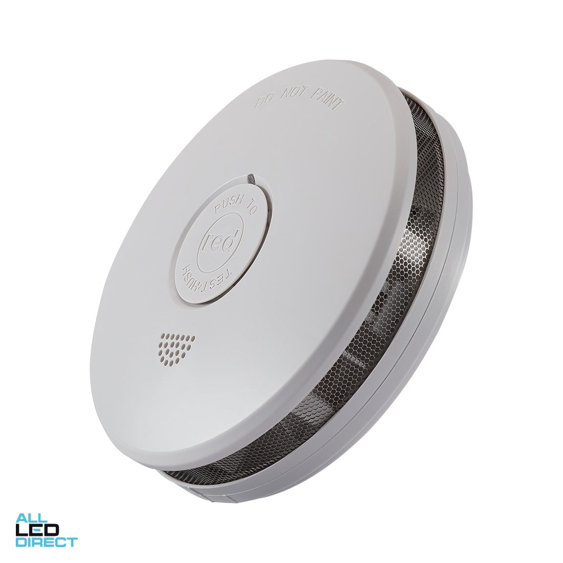 Red Smoke Alarms PROFESSIONAL Surface Mounted Wireless Photoelectric Smoke Alarm with 10 Year Lithium Battery Wireless Interconnect ALL LED Direct