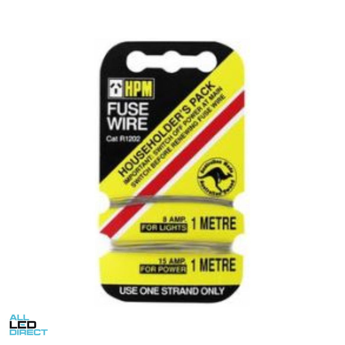 HPM 8 & 16 Amp Fuse Wire Card 1 Metre Each