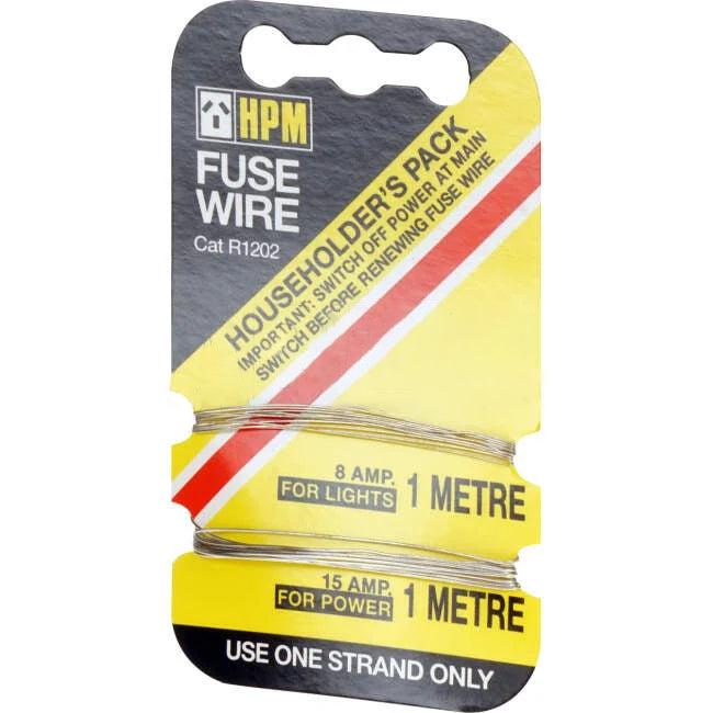 HPM 8 & 16 Amp Fuse Wire Card 1 Metre Each