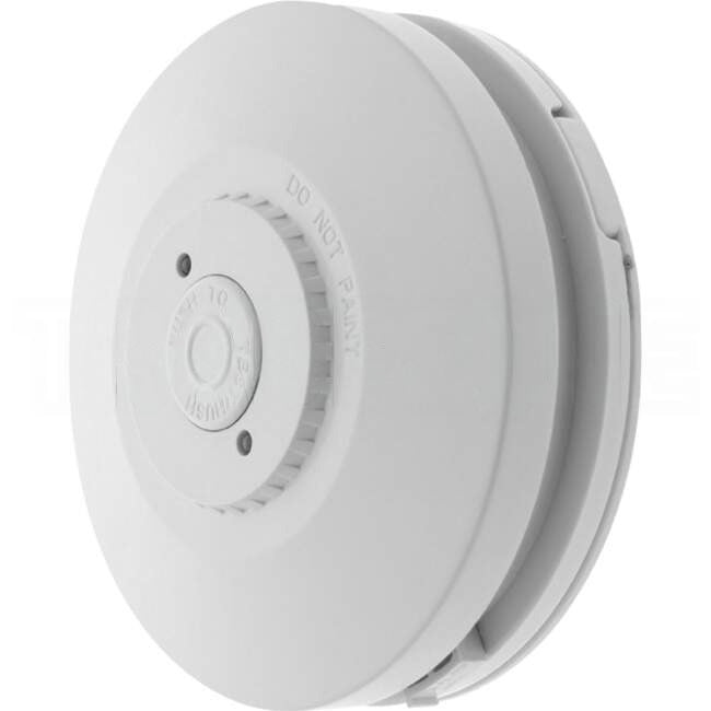 Red Smoke Alarms Surface Mounted Photoelectric 240 Volt Smoke Alarm with Rechargeable Lithium Battery Back Up-Interconnect