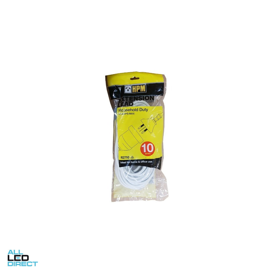 HPM 10 Amp 10 Metre Extension Lead White