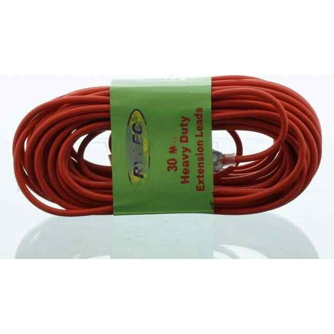 Rylec 10 Amp 30 Metre Extension Lead Heavy Duty With Neon Plug Red - Default Title (R30ELRD)