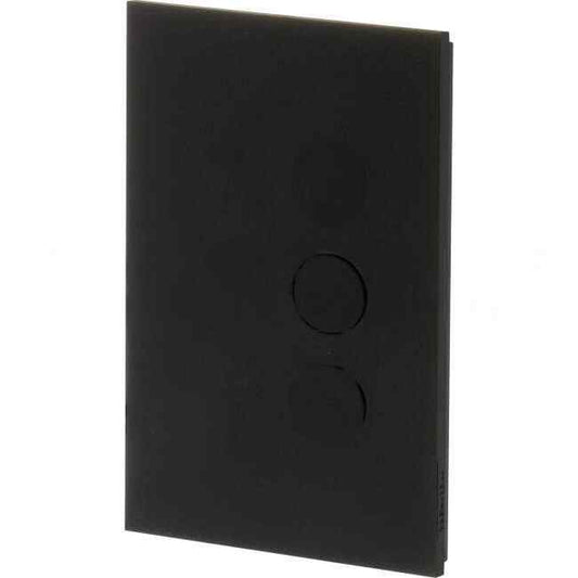 Clipsal C-Bus 3 Gang SATURN ZEN Wall Plate Internal Push Button With LED Indicator Zen Black - Default Title (R5043NLZB)