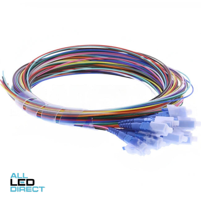 Reichle & De-Massari 1.25mm Single Mode LC OS1 OS2 Pigtail 2.5 Metre 12 Pack