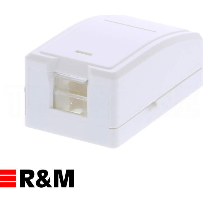 Reichle & De-Massari Single Port Surface Mount Box Off White