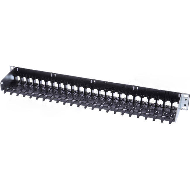 Reichle & De-Massari 24 Port Unloaded Patch Panel Black for C6 + C6A freenet jacks