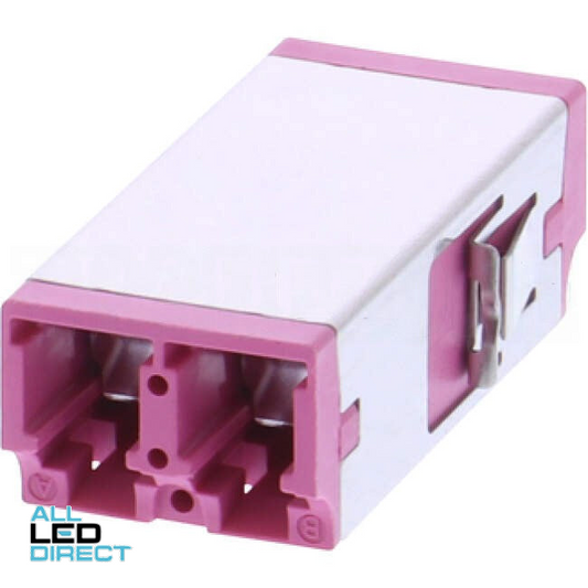 Reichle & De Massari LC-Duplex Through Adapter Violet