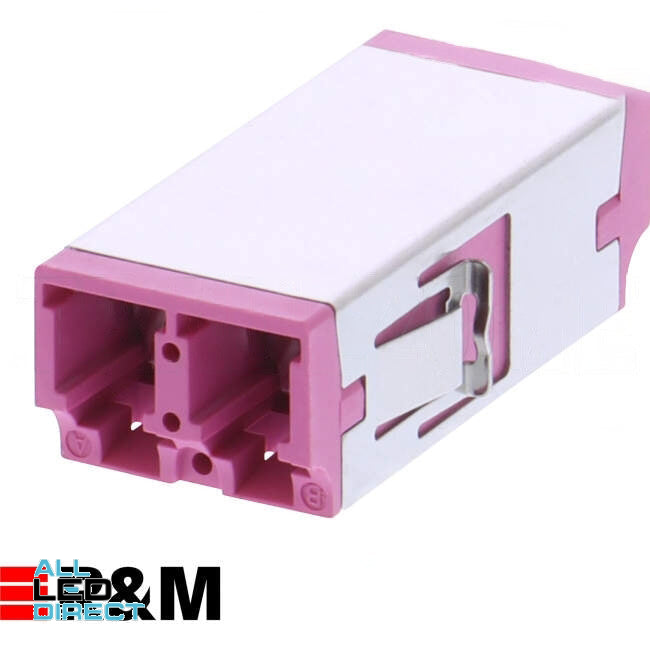 Reichle & De Massari LC-Duplex Through Adapter Violet