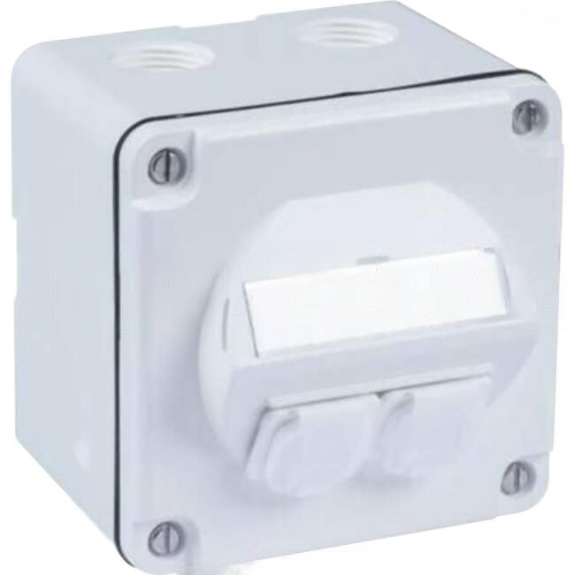 Reichle & De-Massari 87 x 87mm 2 Port Direct Attach Connection Box IP54 CAT6A White