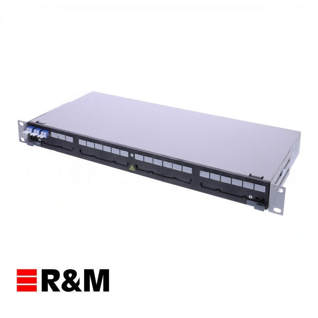 Reichle & De-Massari 6 Core LC SM Loaded Fixed Enclosure Black face panel