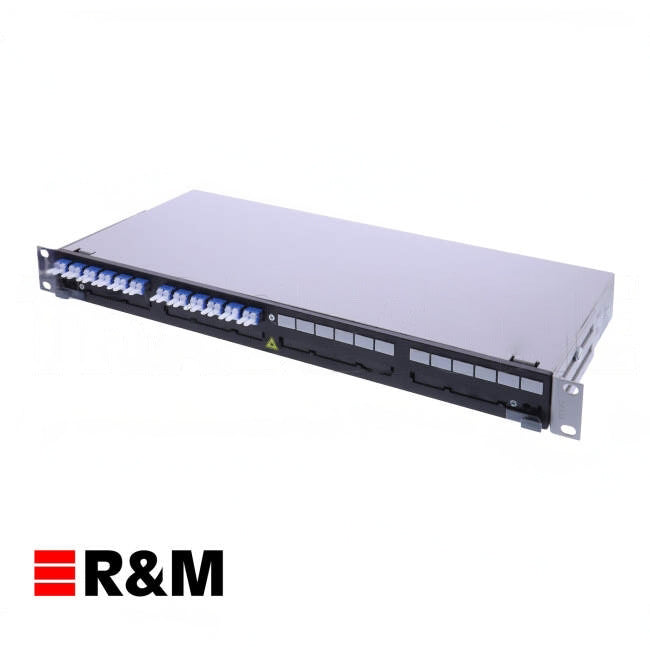 Reichle & De-Massari 24 Core LC SM Loaded Fixed Enclosure Black face panel