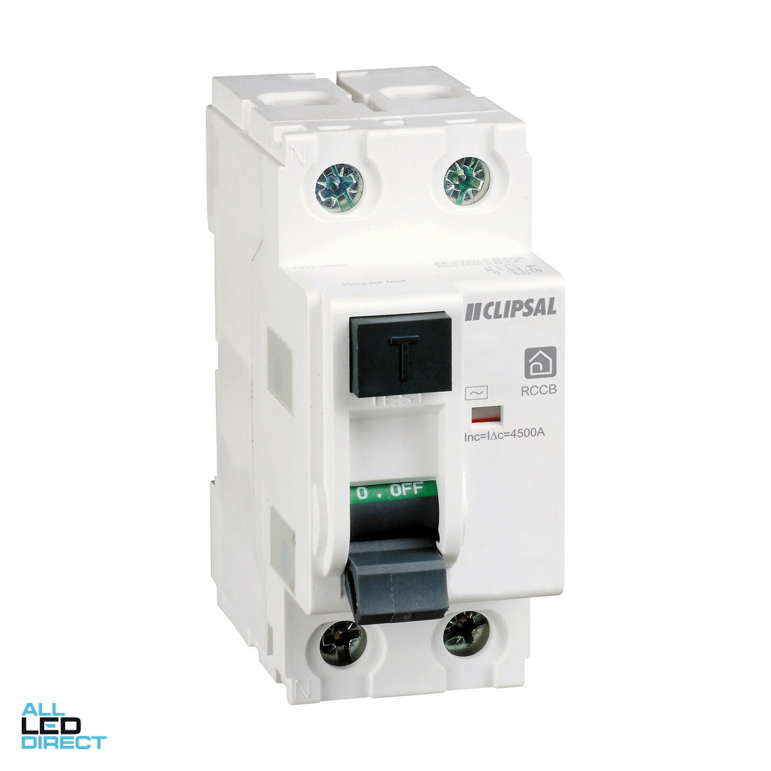 Clipsal 40 Amp Residual Current Device RCD C Curve 2 Pole 6kA 30mA