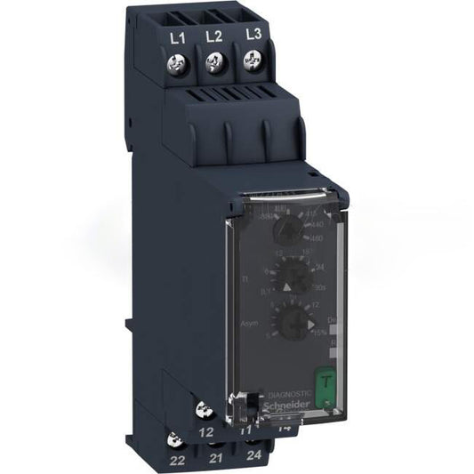 Schneider Control Relay Three-Phase Asymmetry 8 Amps 380-480 Volt AC 2 x C/O