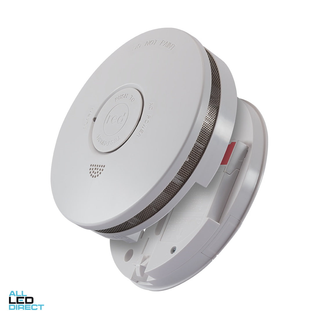 Red Smoke 240 Volt PROFESSIONAL Dual Power Smoke Alarm with 10 Year Lithium ALL LED Direct
