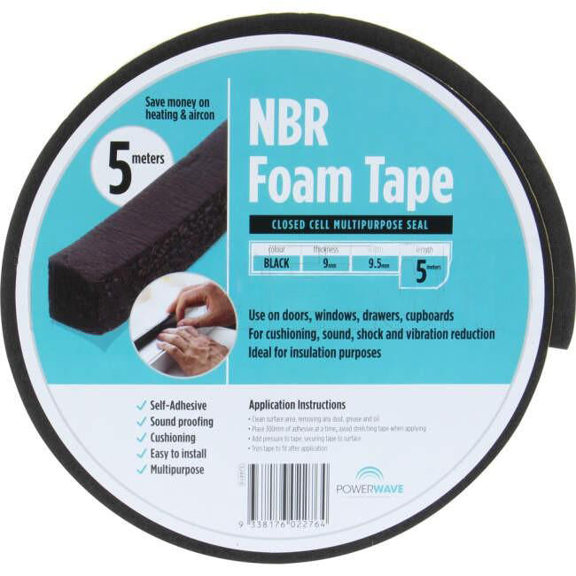 Powerwave NBR Foam Racking Tape For Use With Frameless Glass Solar Panels