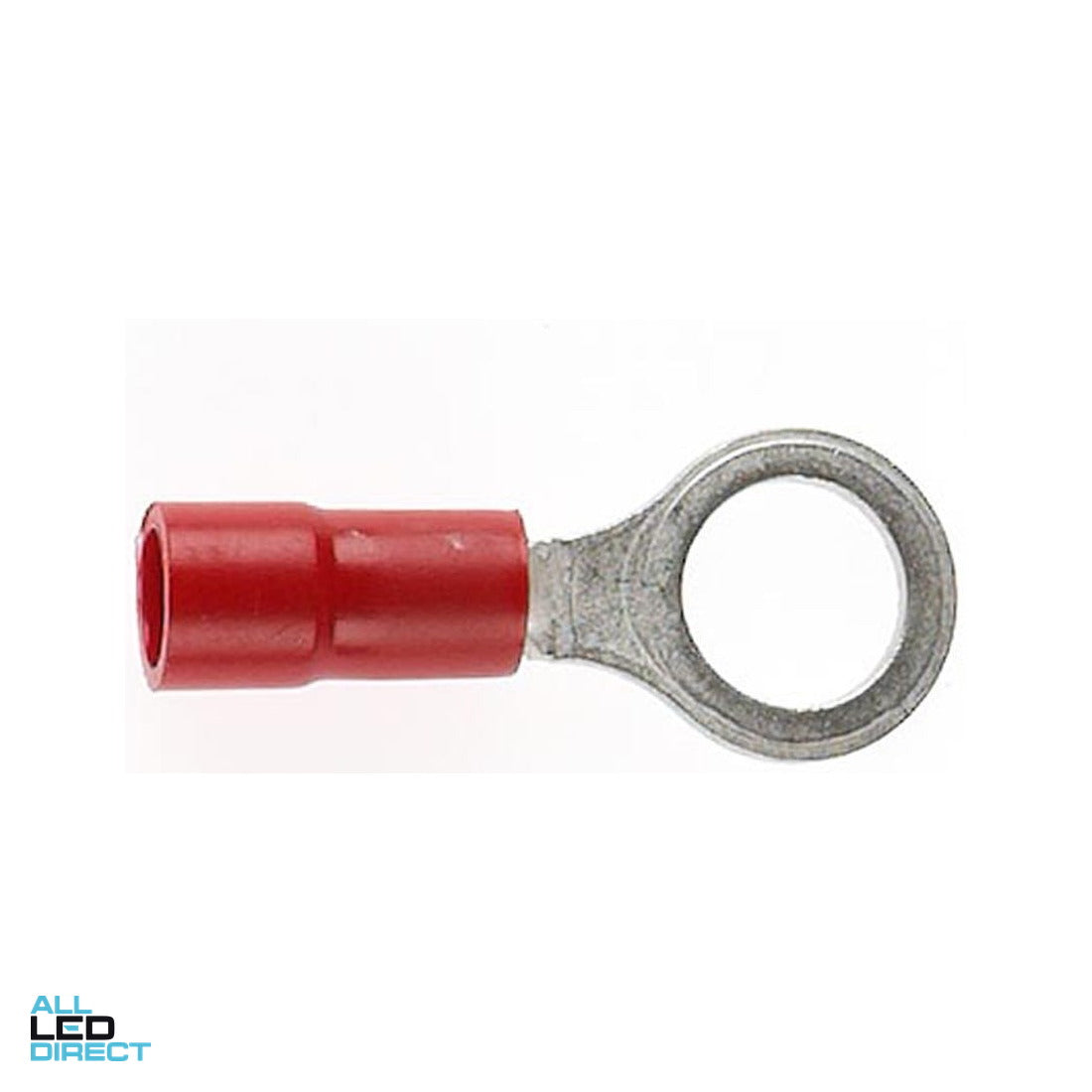 Cabac Stud Ring Terminal Suitable For 6mm Cable Double Grip Red Packet Of 50 ALL LED Direct