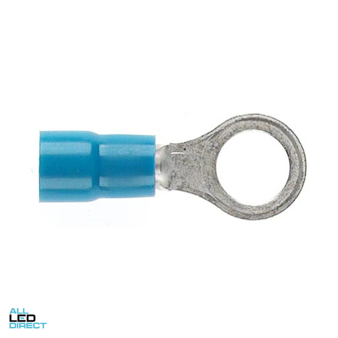 Cabac Stud Ring Terminal Suitable For 6mm Cable Double Grip Blue Packet Of 50 ALL LED Direct