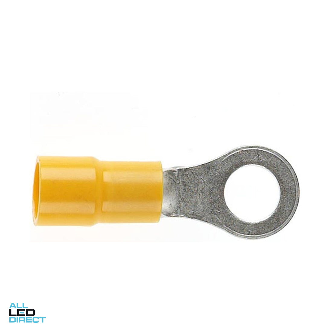 Cabac 6mm Double Grip Stud Ring Terminal Yellow Pack Of 25 ALL LED Direct