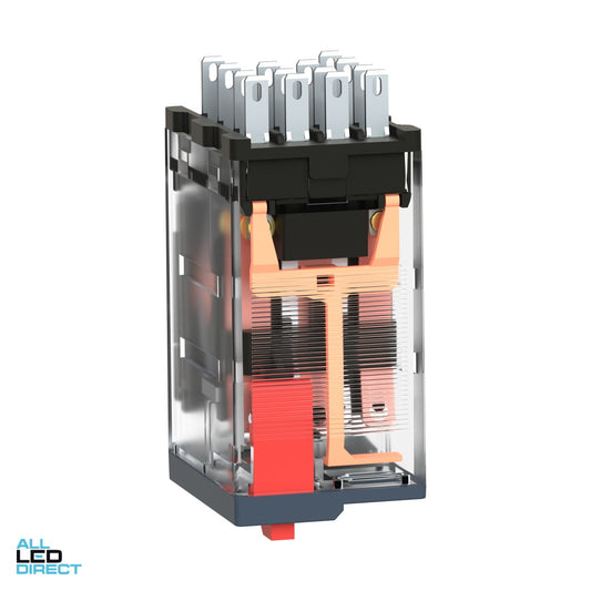 Schneider Plug In Relay 4 x C/O 24 Volt AC 6 Amps ALL LED Direct