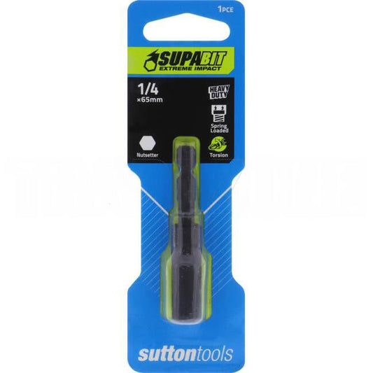 Sutton Tools SUPABIT Extreme Impact Nutsetter 1/4 Inch x 65mm Impact Bit