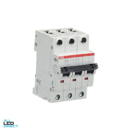 ABB 100 Amp Miniature Circuit Breaker MCB C Curve 3 Pole 6kA