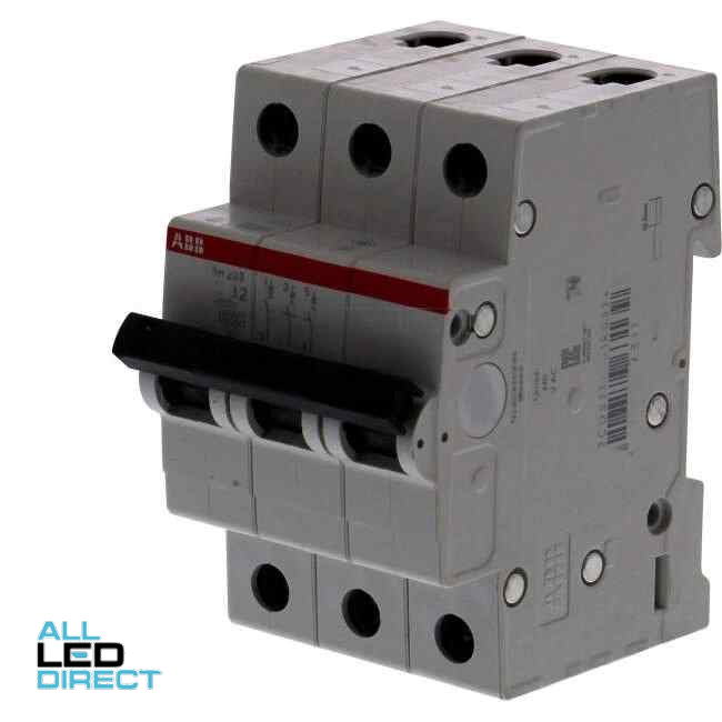 ABB 80 Amp Miniature Circuit Breaker MCB C Curve 3 Pole 6kA