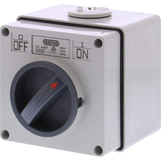 GEN3 32 Amp 3 Pole 500 Volt IP66 Industrial Isolator