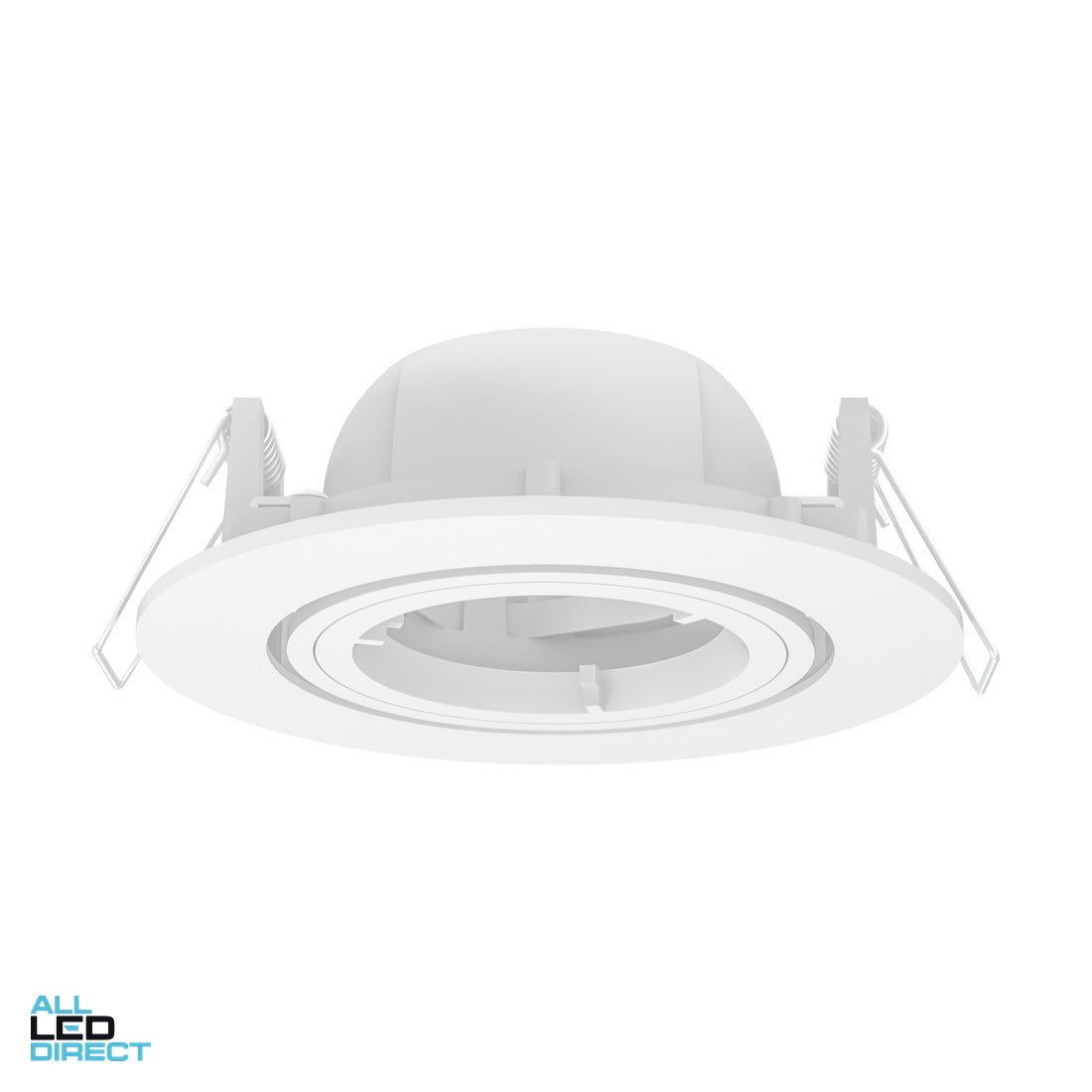 SAL 240 Volt 92 mm Cut Out Gimble Downlight Fitting Only White Suitable For Lamps With GU10 Connection ALL LED Direct