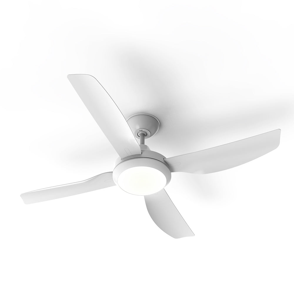 Atom 1220mm (48') SANUR DC 4 Blade Ceiling Sweep Fan With ABS Blades With Light White