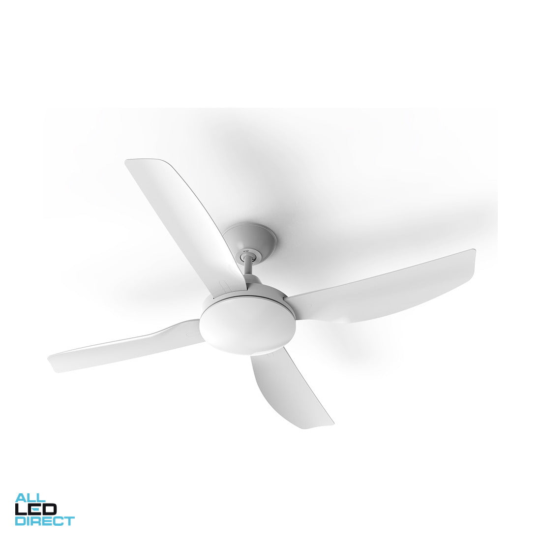 Atom 1320mm (52') SANUR DC 4 Blade Ceiling Sweep Fan With ABS Blades White ALL LED Direct