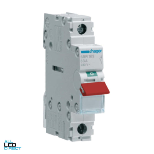 Hager 40 Amp 1 Pole Main Switch With Red Toggle