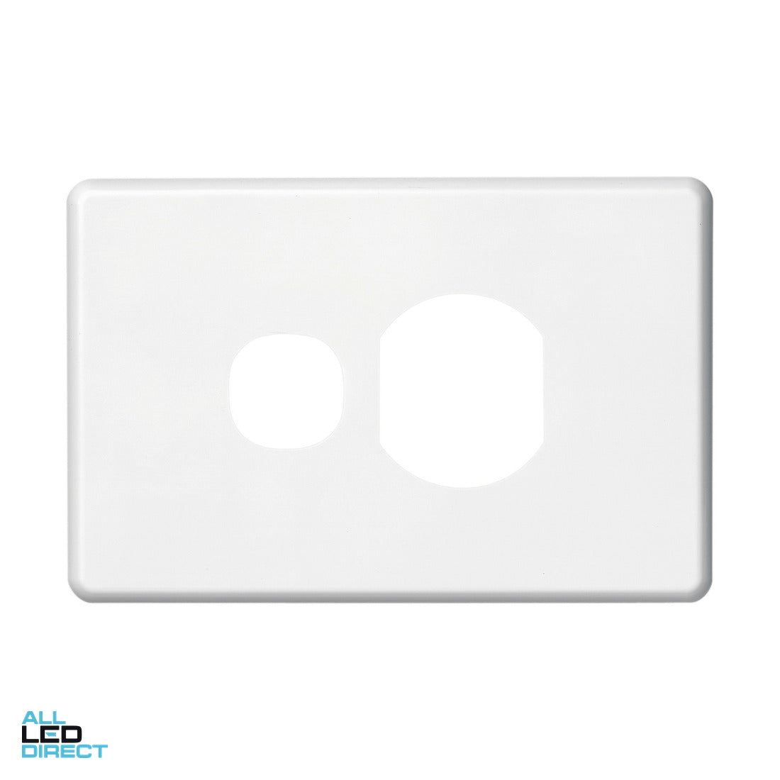 Clipsal SLIMLINE Single Internal Powerpoint Cover Plate White ALL LED Direct