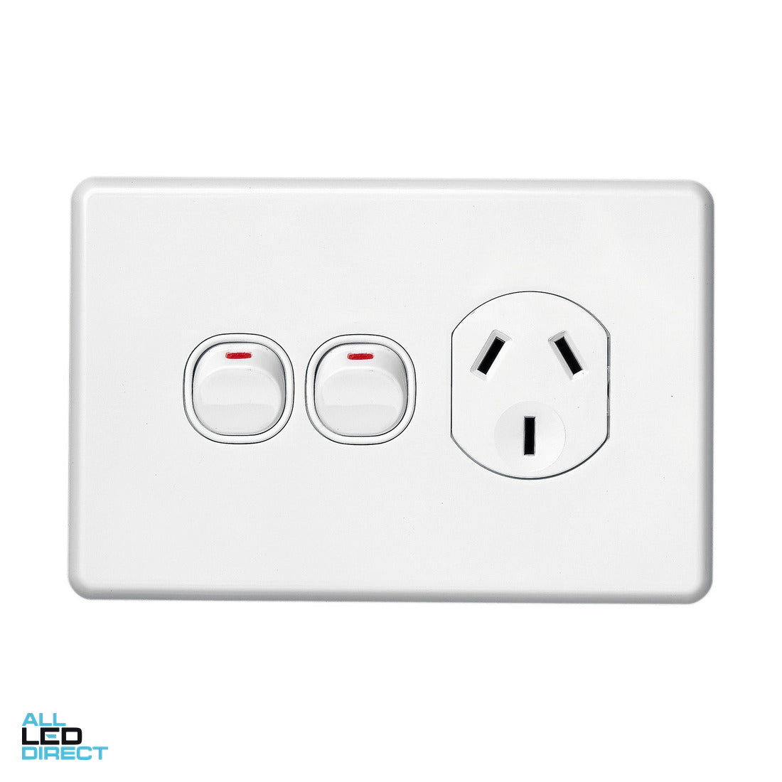 Clipsal SLIMLINE Single Internal Powerpoint With Extra Switch Aperture White ALL LED Direct